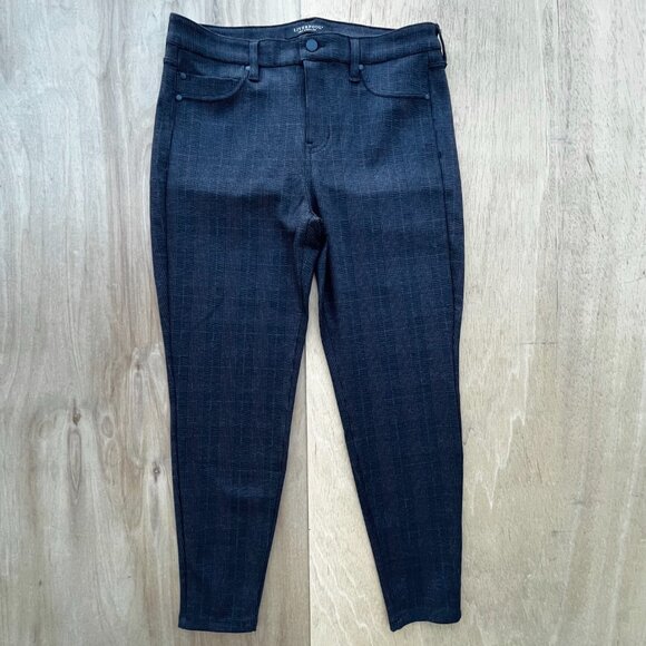 LIVERPOOL PLAID CROPPED DRESS PANTS WOMEN’S 14/32 Petite Gray High Rise Stretch - Picture 3 of 15